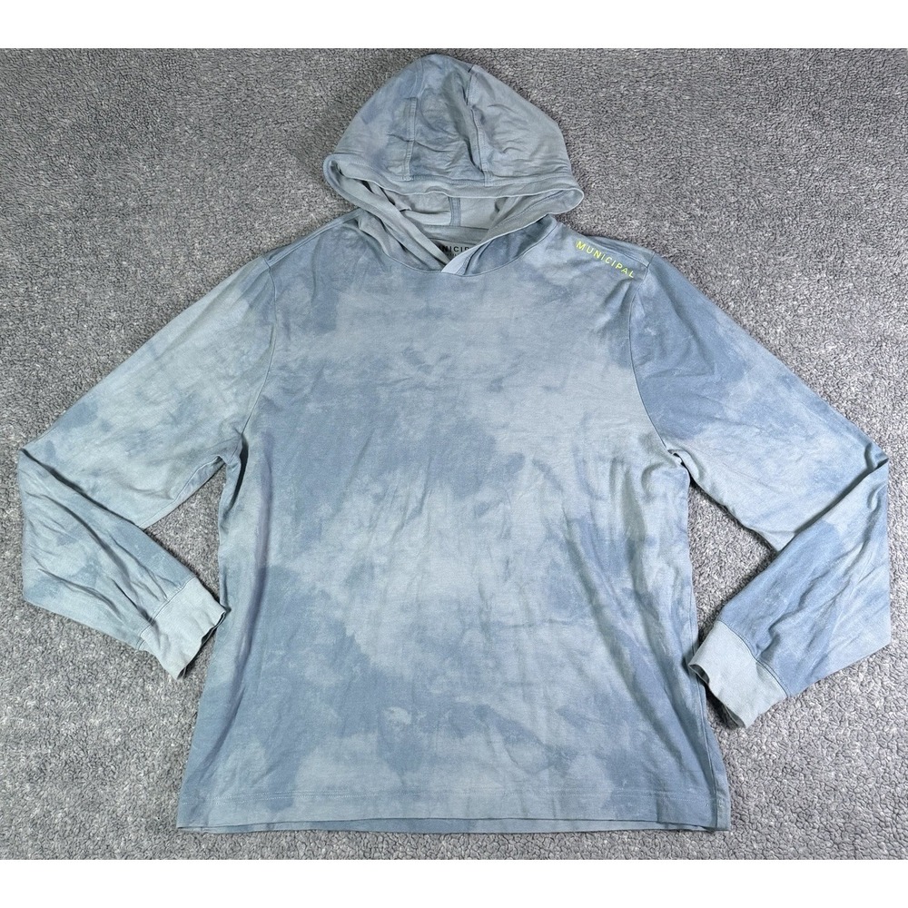 Municipal Sport Utility Gear Hoodie Men's Medium Blue Tie-Dye Enduro Stretch